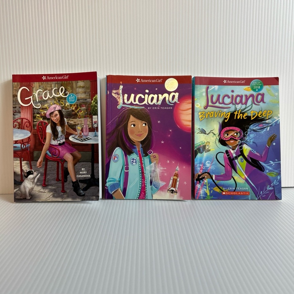 3 American Girl of The Year PB Books Lot Grace 1 ~ Luciana 1 2 ~ Readers Chapter